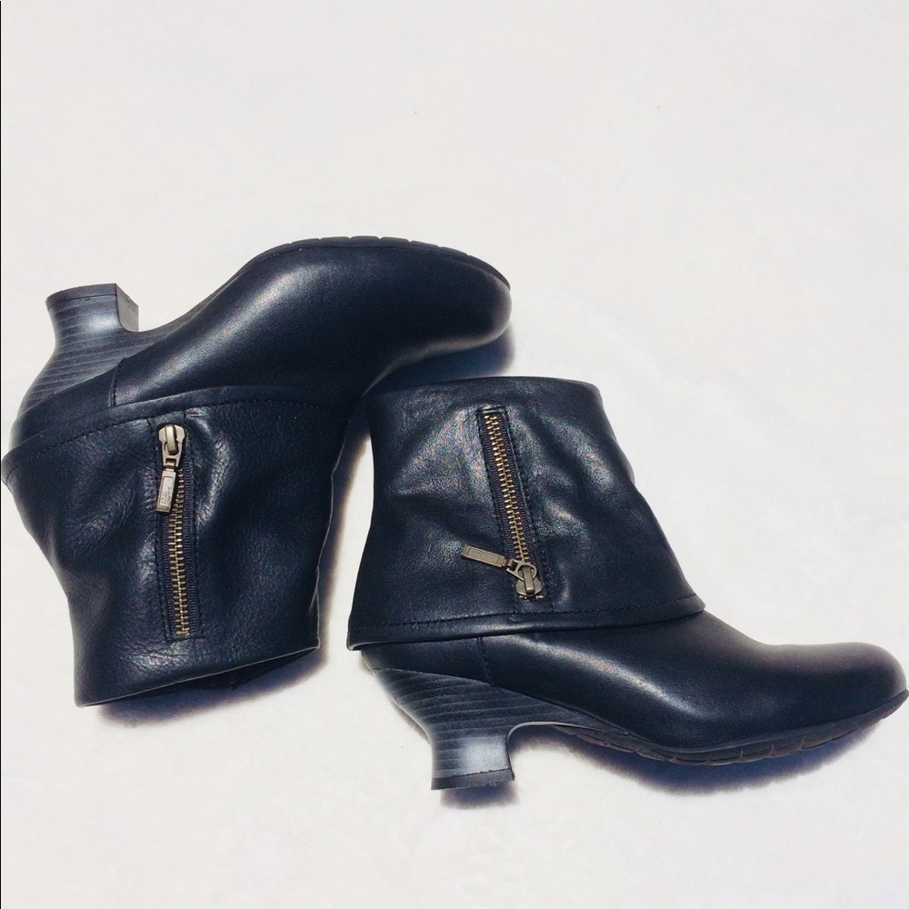 Wolky Black Leather Bootie